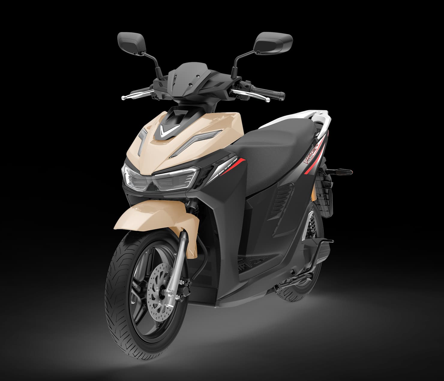 VinFast Viper tampak tiga perempat depan